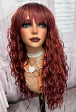 Load image into Gallery viewer, "Abigail Auburn RED”💕Bangs