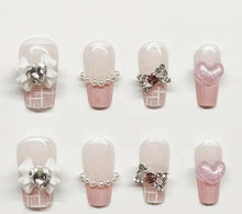 Load image into Gallery viewer, "Nail Art" Pink Bow (med)