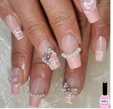 Load image into Gallery viewer, "Nail Art" Pink Bow (med)
