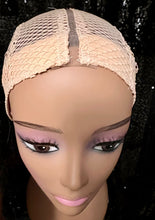 Load image into Gallery viewer, "Netted wig cap" lace front 3 combs & silicon grip BEIGE