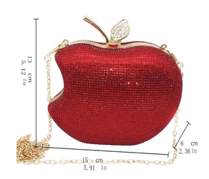 "Apple Rhinestone bag"🍎