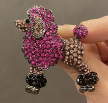 Load image into Gallery viewer, &quot;Crystal Poodle Pin&quot;🎀🐩🐩

