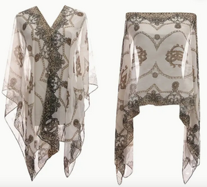 "Chiffon Pearl button shawl"❤️ 5 colors