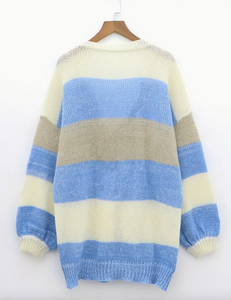 "Color block loose sweater"❤️