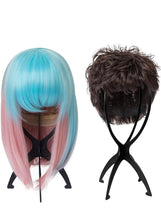 Load image into Gallery viewer, Portable  wig stand with netted wig cap!
